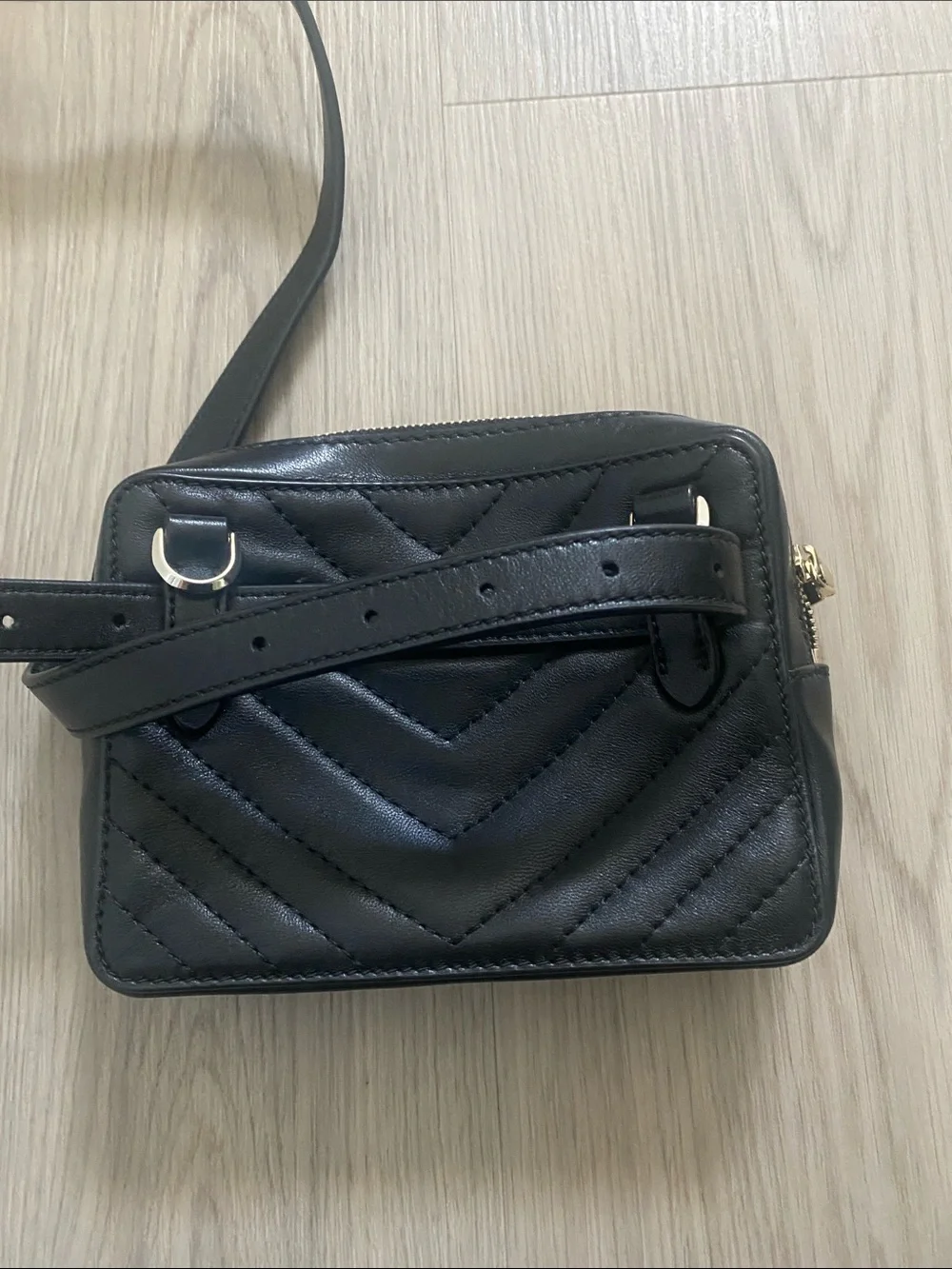 kate spade Black Quilted Leather Camera Crossbody